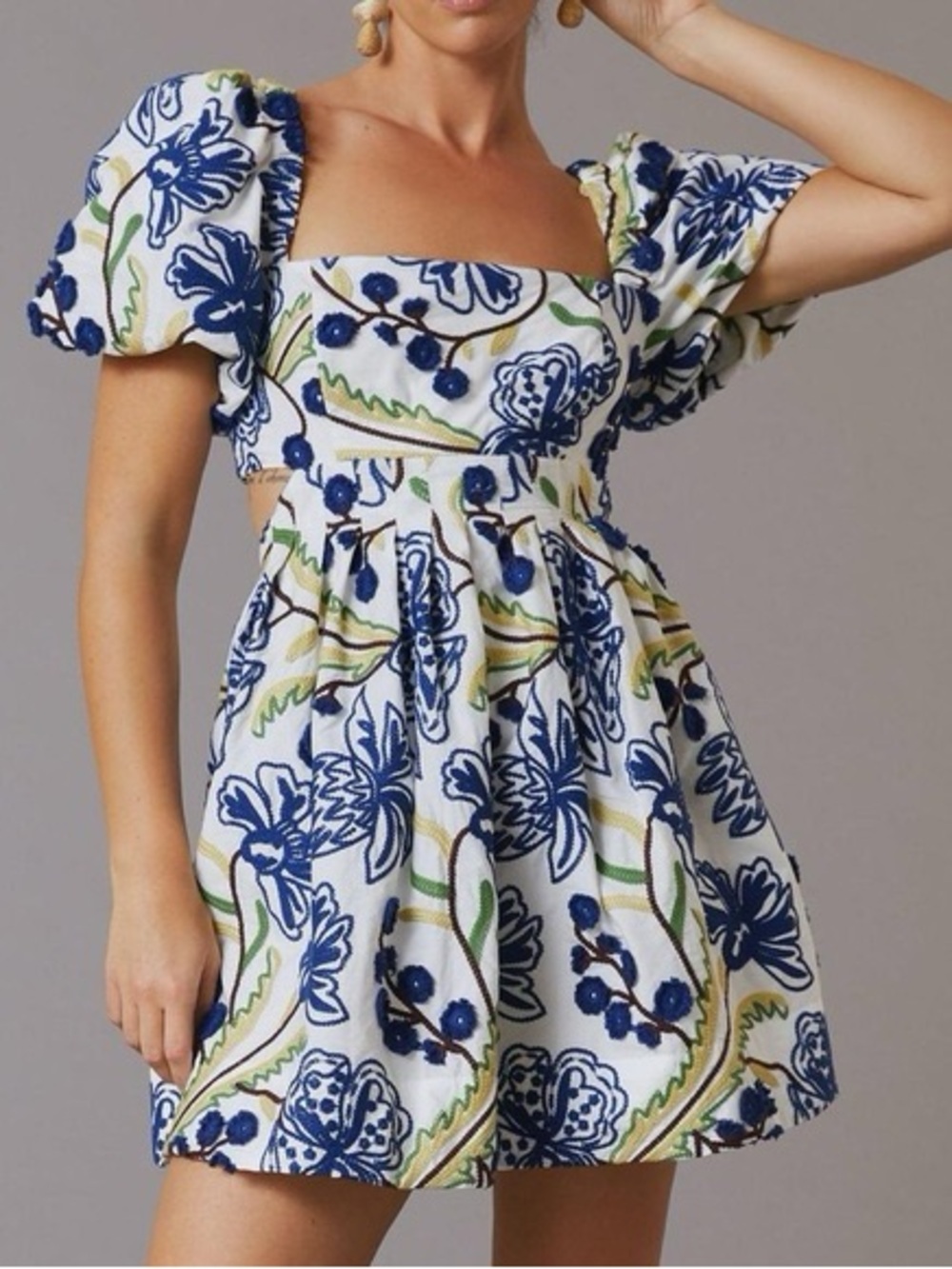 Anthropologie Puff Sleeve Mini Dress